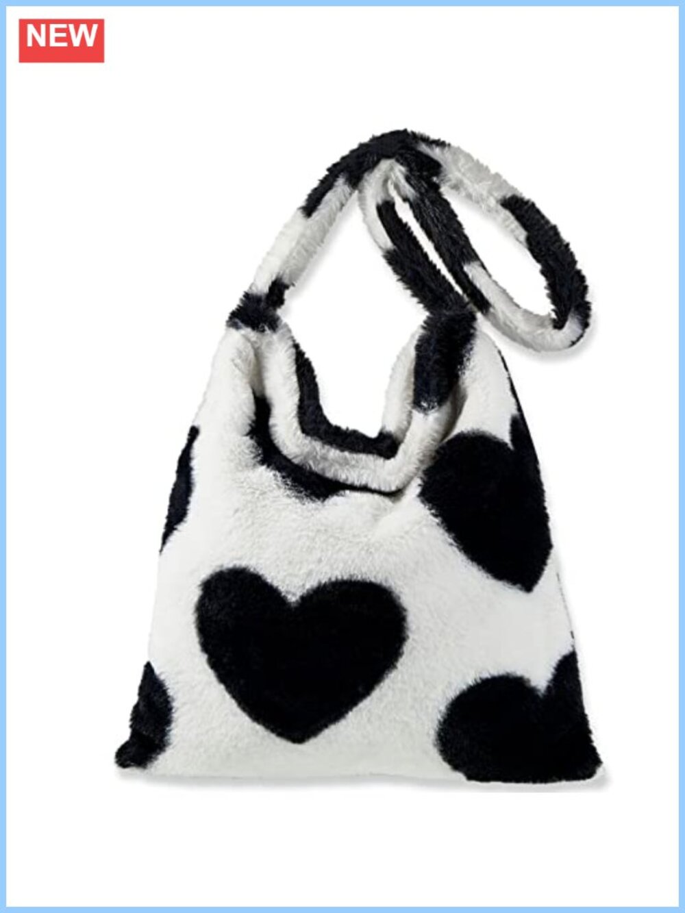 Plush Fluffy Shoulder Tote Bag Convertible Crossbody Handbag Women